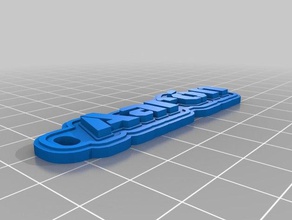 my customized multiline tag keychain3 keychains 3d print model - Mito3D