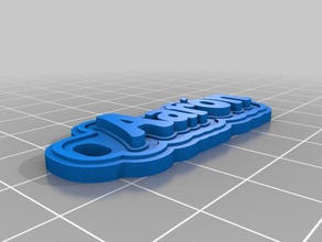 mi personalizar de varias líneas la etiqueta keychain4 llaveros personalizado 3d print model - Mito3D