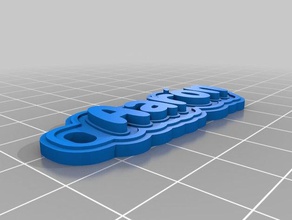 my customized multiline tag keychain5 keychains 3d print model - Mito3D