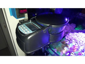 aquarium fish feeder quantity reducer pets feeding food tank dispenser 3d print model - Mito3D