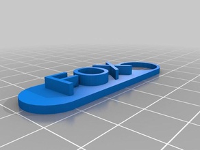 fox Anahtarlık özelleştirilmiş 3d print model - Mito3D