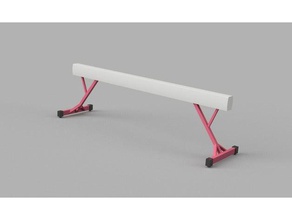 barbie balance beam toys & games gymnastics 3d print model - Mito3D