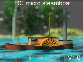 rc micro steamboat pédalo v1 radio de contrôle du bateau r c véhicules modèle à l'échelle 3d print model - Mito3D