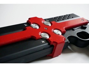 gungrave - cerberus handguns props anime brandon heat cosplay gun handgun pistol playstation prop 3d print model - Mito3D