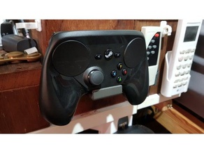 steam comtroller holder wall mount video games hanger controller 3d print model - Mito3D