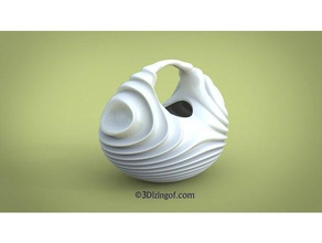 mathématiques beau 3 x dupin cyclide vases - les de l'art la céramique décor dizingof dupincycloid vase 3d print model - Mito3D