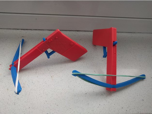 elastico balestra - montaggio semplice e compatto giochi giocattoli di prua compact facile la pistola potente gomma nastro 3D print model - Mito3D