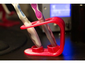 nette Zahnbürstenhalter Bad Pinsel Pinsel-Halter dental stand teethbrush zahn Zahnbürste 3d print model - Mito3D