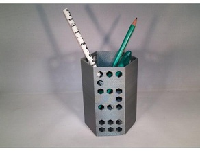 s pen stand organization holder pencil pencilholder box case cup pot penholder penstand 3d print model - Mito3D