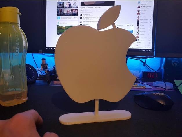 apple logo 3D print model - Mito3D