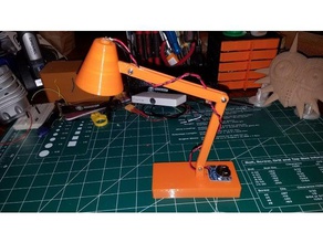 my led mini articulated lamp office light 3d print model - Mito3D