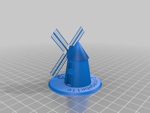 moulin cintegabelle L'impression 3d le monument occitane openscad scad à vent 3d print model - Mito3D