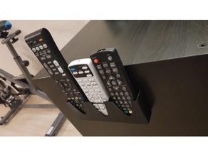 tres controles remotos titular los contenedores el apple tv contenedor de control remoto 3d print model - Mito3D