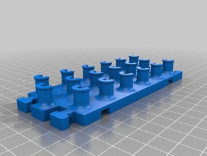 loom board stackable bands 2d art loop rubber band 3d print model - Mito3D