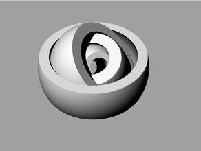 concentrico anelli rotanti matematica arte 3d print model - Mito3D