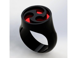 ring tomoe rings accessory japan jewelry logo naruto shippuden 3d print model - Mito3D