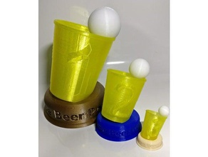 beer pong cup-Trophäe 3 Teile Einzel Teil Spielzeug & Spiele Bier Bier-pong cup Preis trophy base xtremepower xtreme 3d-drucken 3d print model - Mito3D