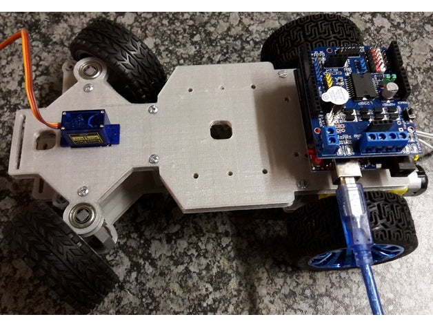 4wd rc-smart Auto-chassis-arduino-esp hobby arduino chasis - chassis smartcar 3D print model - Mito3D