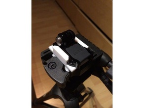 go pro hama profil duo 3 adaptateur de la caméra support gopro hero 5 montage le mont mountplate 3d print model - Mito3D