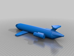 jumbo jet - 1st attempt diy airplane plane 3d print model - Mito3D