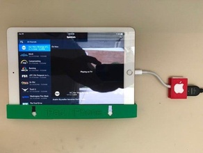 ipad 97 iphone7 wall mount electronics iphone 7 hanger 3d print model - Mito3D