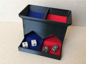 double dice tower boardgame felt game 3d print model - Mito3D