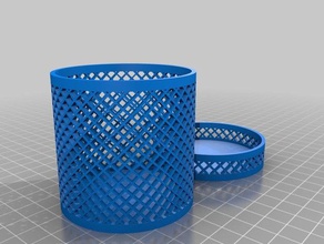 round lattice box containers 3d print model - Mito3D