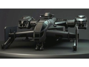 star citizen drake sable negro vehículos 3d print model - Mito3D