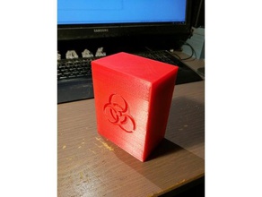 biohazard deckbox Spiele deck box mtg-box 3d print model - Mito3D