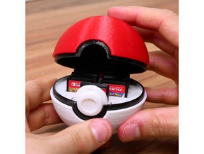 pokeball interruttore supporto della cartuccia video giochi nintendo pokemon 3d print model - Mito3D