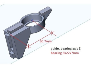 guide bearing axis z 3d printing 3d print model - Mito3D