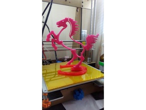 emmas dream - pink horse horseshoestand decor horseshoe stand 3d print model - Mito3D