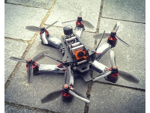 rotorx raiju rx155 özel en hızlı mikro r c araçlar 1306 1202 155 6 drone gerçek fpvracing kamera monte edin yarışçı hexa hexacopter rotor x 3d print model - Mito3D