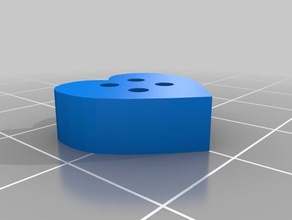coração em forma de botão roupa A impressão 3d 3d print model - Mito3D