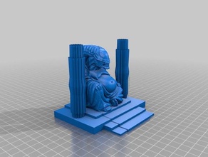 smokin' alien buddah 3d printing buddha incense burner holder remix statue 3d print model - Mito3D