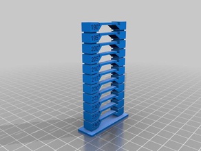 my customized better temperature tower 190-240 3d printing tests 3d print model - Mito3D