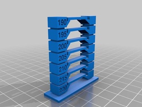 my customized better temperature tower 190-220 3d printing tests 3d print model - Mito3D