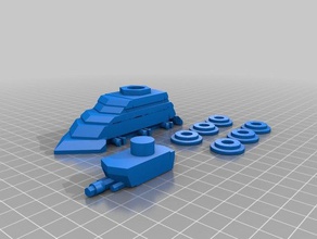 futuristic tank construction toys scifi tanks 3d print model - Mito3D