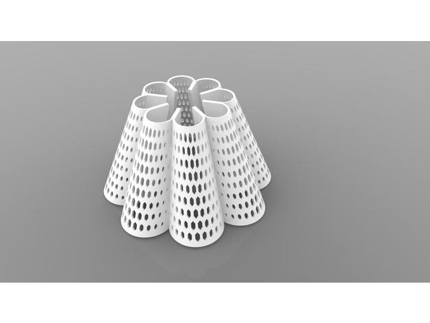 pantalla lampara L'impression 3d difuser de la lampe lumière luz l'écran stl 3D print model - Mito3D