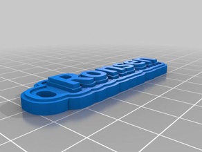 ronsen thick keychains customized 3d print model - Mito3D