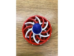 multi color mesmerizing fidget spinner toys & games bearing dual fast handle knob spin two colors 3d print model - Mito3D