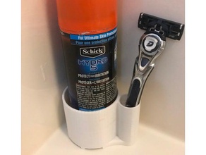 shower shaving caddy bathroom holder razor stand cream accessories 3d print model - Mito3D