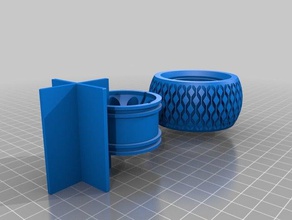 mon personnalisés lego technic de la jante pneu large jouets construction personnalisé 3d print model - Mito3D