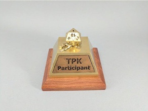 tpk trophy toy & game accessories d20 dnd dungeons dragons gaming pathfinder roleplaying rpg tabletop wargaming 3d print model - Mito3D
