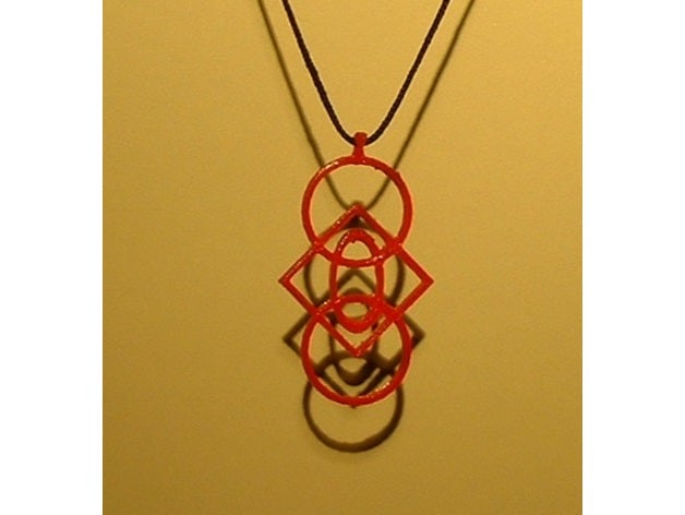 la géométrie de forme multi pendentif mode 3dprintable le charme cool facile rapide cintre bijoux les collier sketchup 3D print model - Mito3D