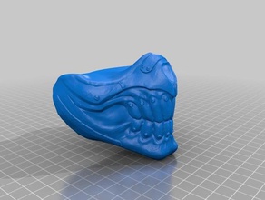immortan joe mouth guard solid props 3d print model - Mito3D