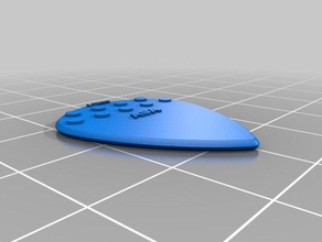 guitar pick music comfortable grip 3d print model - Mito3D
