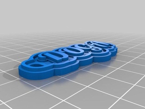 doga Schlüsselanhänger kundengebundene 3d print model - Mito3D