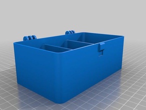scatola coperchio incernierato 14x8x6 utensili & caselle box cerniera il 3d print model - Mito3D