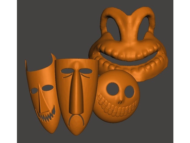 oogie-boogie sus hijos el traje de halloween lockshockandbarrel la máscara oogie boogie 3D print model - Mito3D